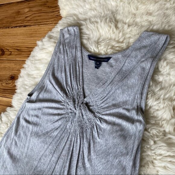 French Connection Twist Front Grey Tank Dress XS - Picture 3 of 14